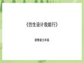 浙教版九年级第一单元第二课《仿生设计我能行》课件