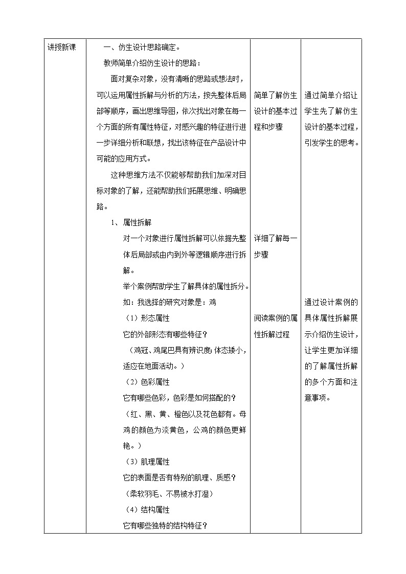 浙教版劳技九年级第一单元第二课《仿生设计我能行》教案02