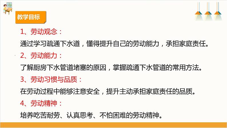 【人教版】《劳动教育》七上 劳动项目一 疏通厨房下水管道 课件第2页