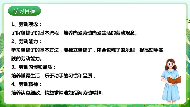 【核心素养目标】人教版劳动教育七下  劳动项目二《包粽子》课件+教案02