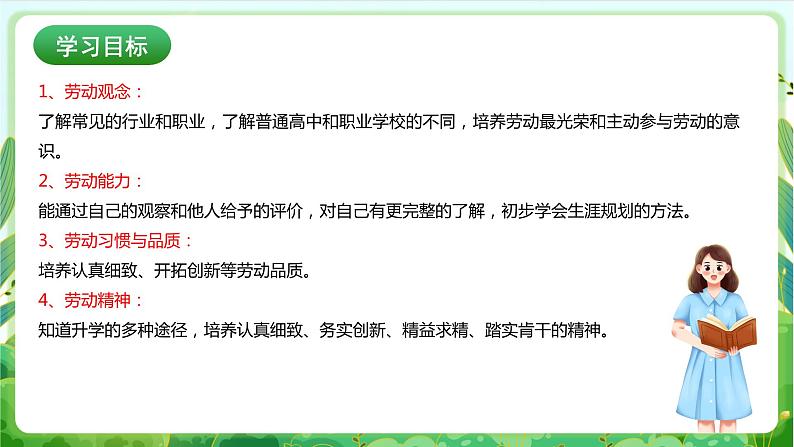 【核心素养目标】人教版劳动教育九年级全册  劳动项目五《未来有规划》课件＋教案02