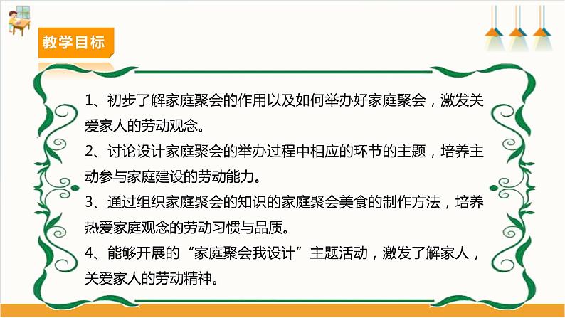 【广州版】初中综合实践活动《劳动》八年级下册 主题三 家庭聚会我设计（第一课时） 课件第3页