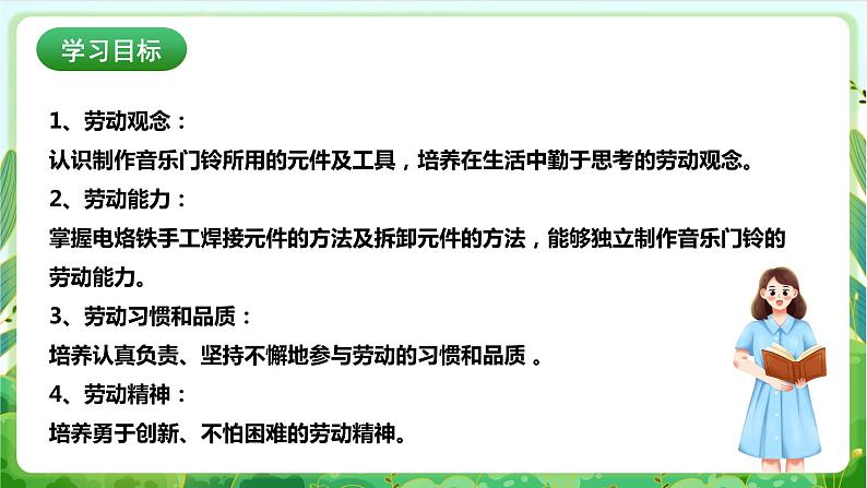 【核心素养目标】人教版劳动教育八年级下册 劳动项目七《制作音乐门铃》课件第2页