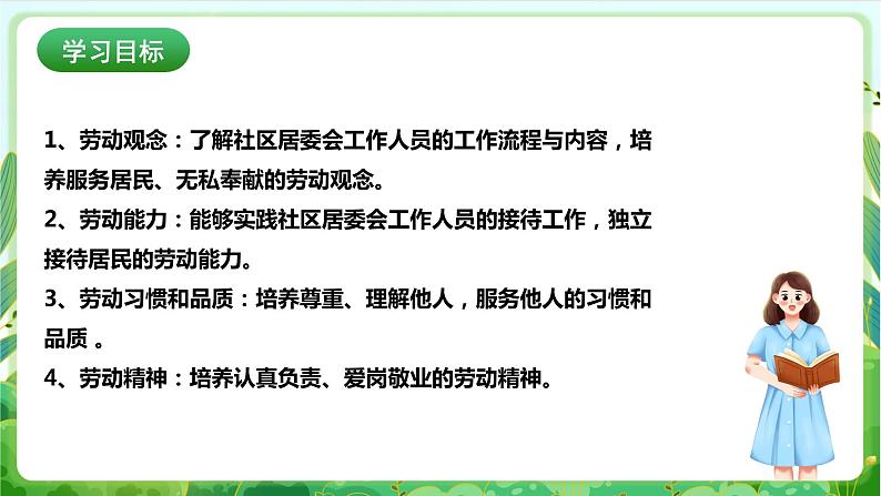 【核心素养目标】人教版劳动教育八年级下册 劳动项目九《体验社区居委会工作》课件+教案第2页