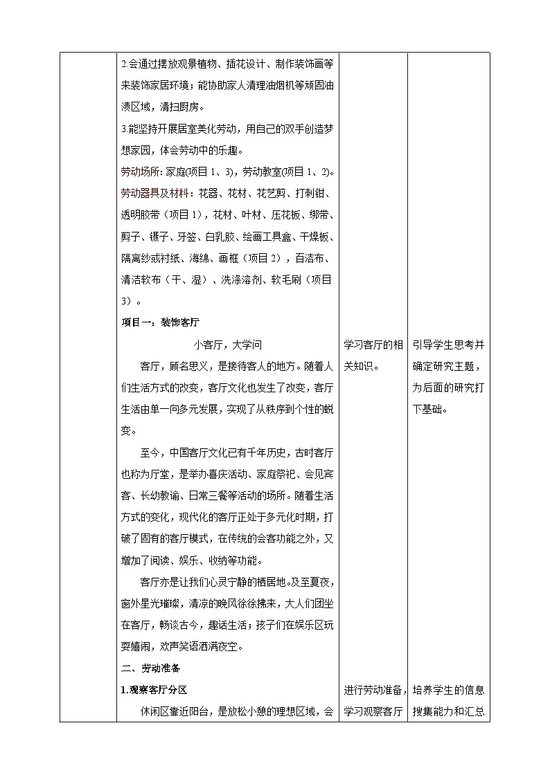 七年级下册第一单元第1课《美化居室—装饰客厅》第2页