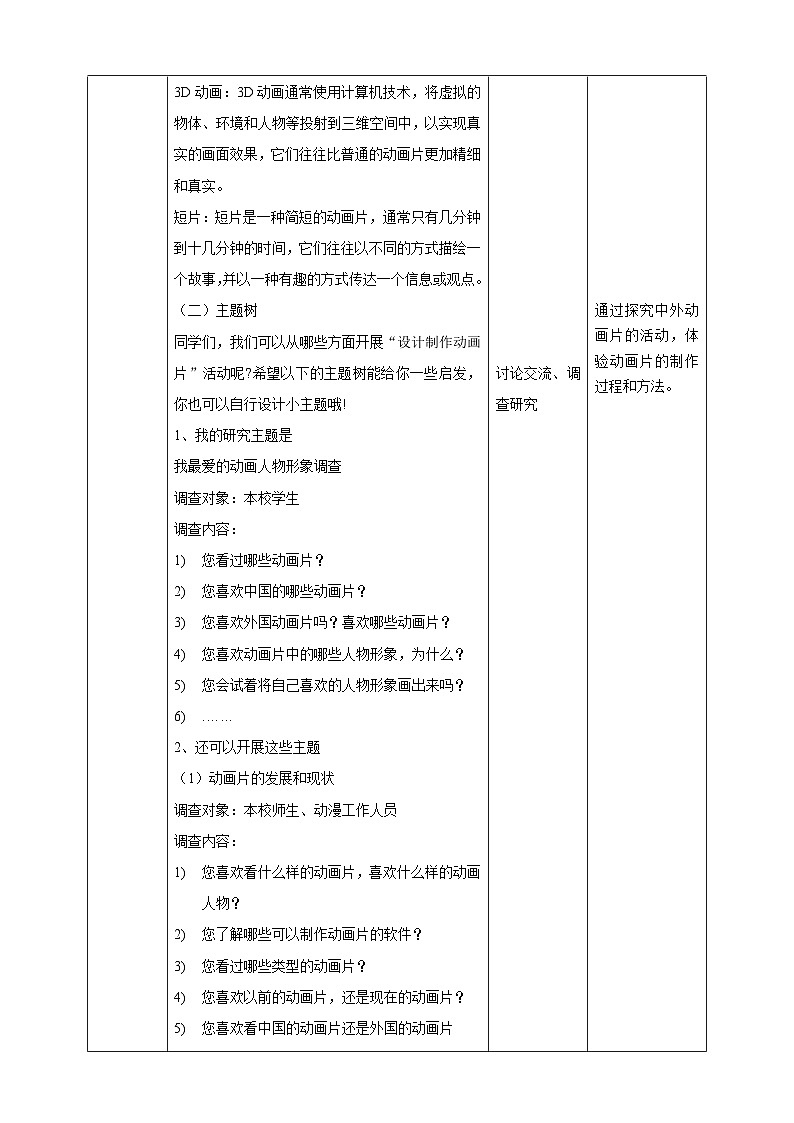 广州版七年级劳技上册 主题五《设计制作动画片》（第一课时）教学设计第3页