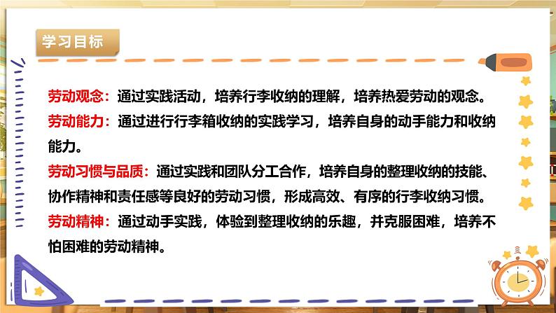 【湘民版劳动实践】八年级下册任务三项目3《学会整理行李》第3页