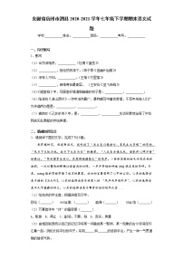 安徽省宿州市泗县2020-2021学年七年级下学期期末语文试题（word版 含答案）