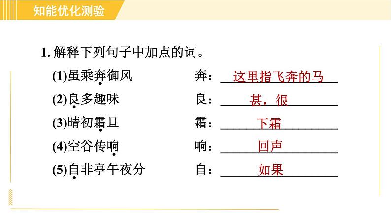 部编版八年级上册语文习题课件 第3单元 10. 三峡05