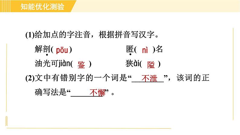 部编版八年级上册语文习题课件 第2单元 6. 藤野先生06
