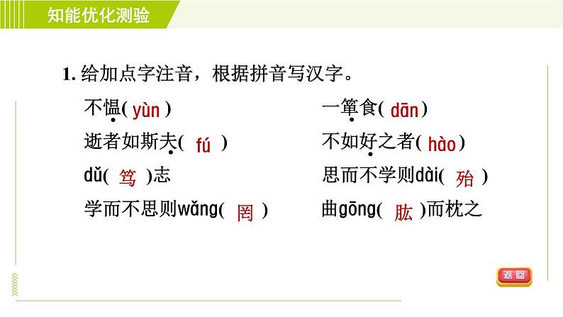 部编版七年级上册语文习题课件 第3单元 11.《论语》十二章第5页