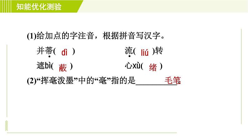 部编版七年级上册语文习题课件 第2单元 7. 散文诗二首006