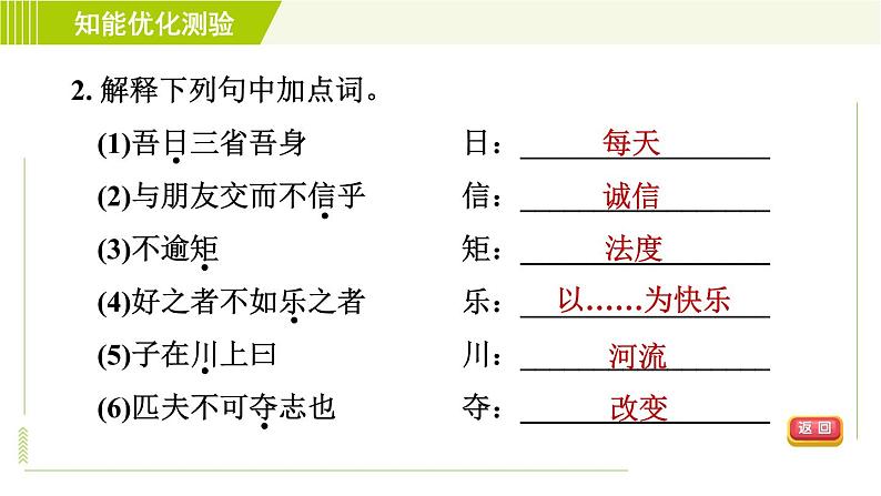 部编版七年级上册语文习题课件 第3单元 11.《论语》十二章第6页