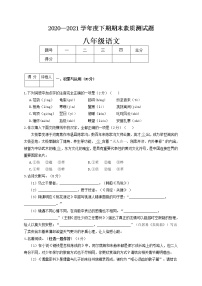 河南省新蔡县2020-2021学年八年级下学期期末考试语文试题（A卷）（word版 含答案）