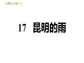 部编版八年级上册语文习题课件 第4单元 17 昆明的雨