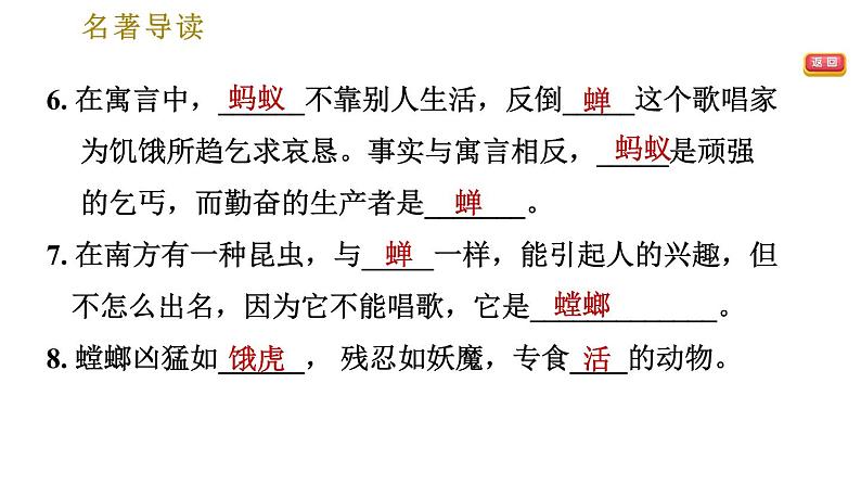 部编版八年级上册语文习题课件 第5单元 名著导读《昆虫记》科普作品的阅读06