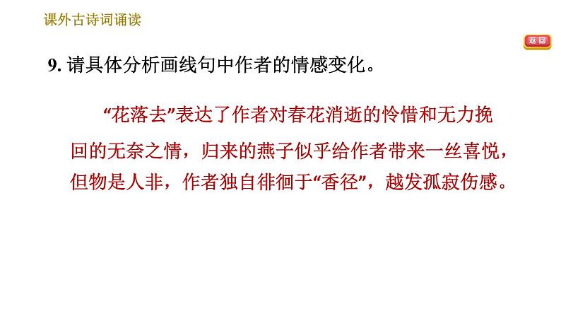 部编版八年级上册语文习题课件 第6单元 课外古诗词诵读第8页