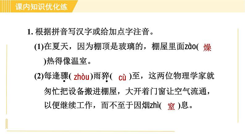 部编版八年级上册语文习题课件 第2单元 9. 美丽的颜色第4页