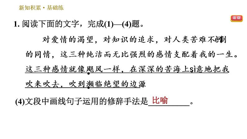 部编版八年级上册语文习题课件 第4单元 16 散文二篇第7页