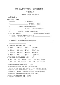 江苏省徐州市丰县创新外国语学校2020-2021学年八年级上学期第一次质量检测语文试题