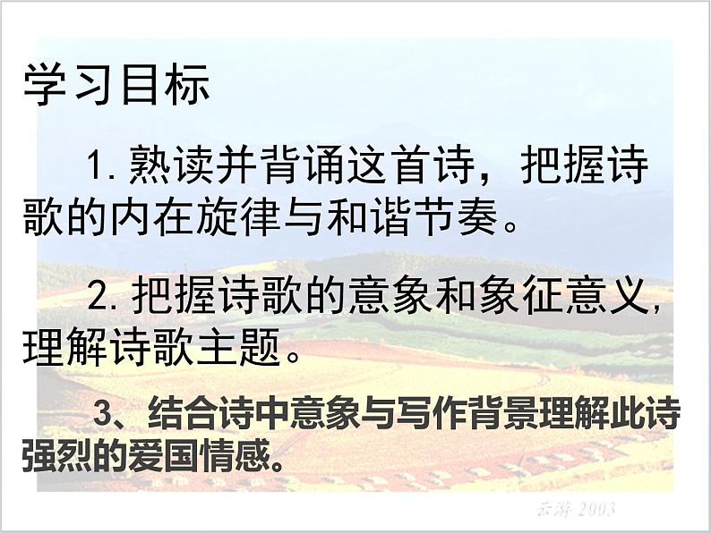 人教部编版九年级上册《我爱这土地》课件02