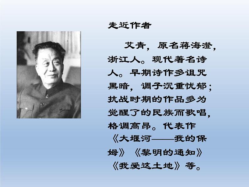 人教部编版九年级上册《我爱这土地》课件03