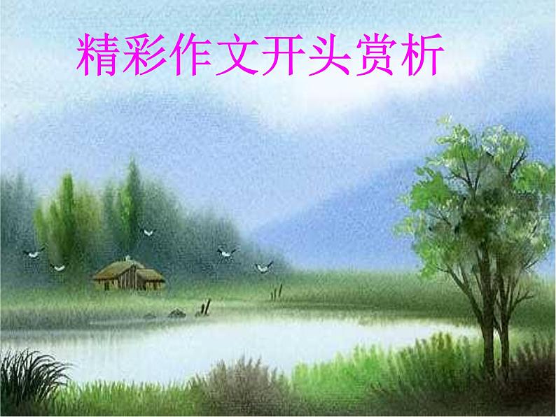 精彩作文开头赏析课件PPT01