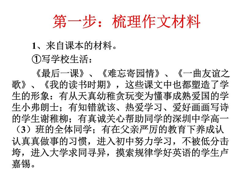 中考记叙文写作总复习课件PPT第3页