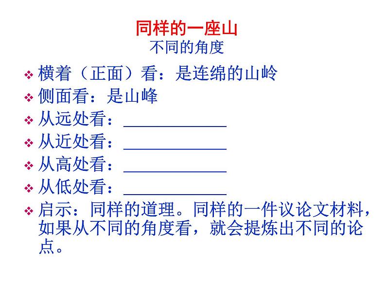 选准角度，确立论点课件PPT第4页