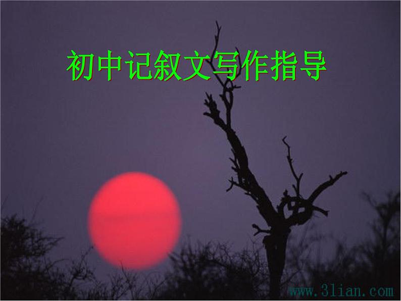 初中记叙文写作指导ppt第1页