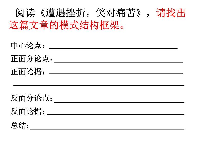 议论文写作指导  结构模式篇  正反对照式课件PPT第7页