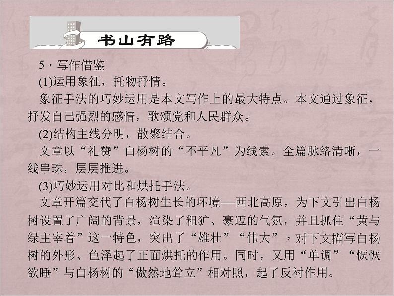 14、白杨礼赞1课件PPT第5页