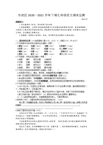 四川省眉山市东坡区2020-2021学年七年级下学期期末质量监测考试语文试题（word版，含答案）