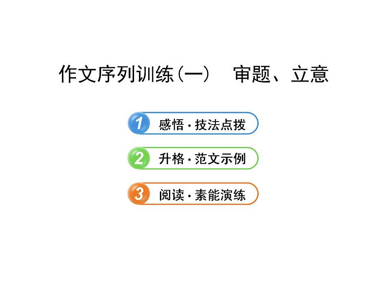 写作(一) 审题、立意课件PPT第1页