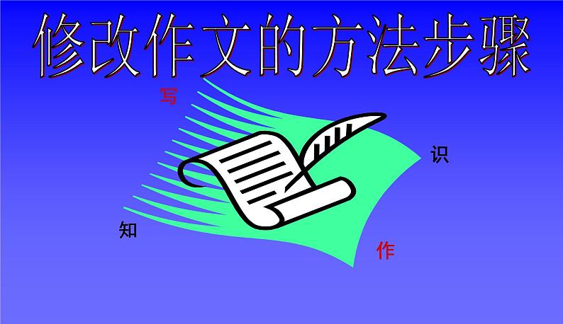 修改作文的方法步骤课件PPT第1页