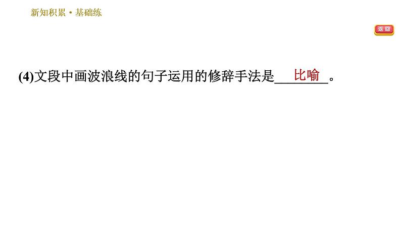 部编版七年级上册语文习题课件 第1单元 3 雨的四季07