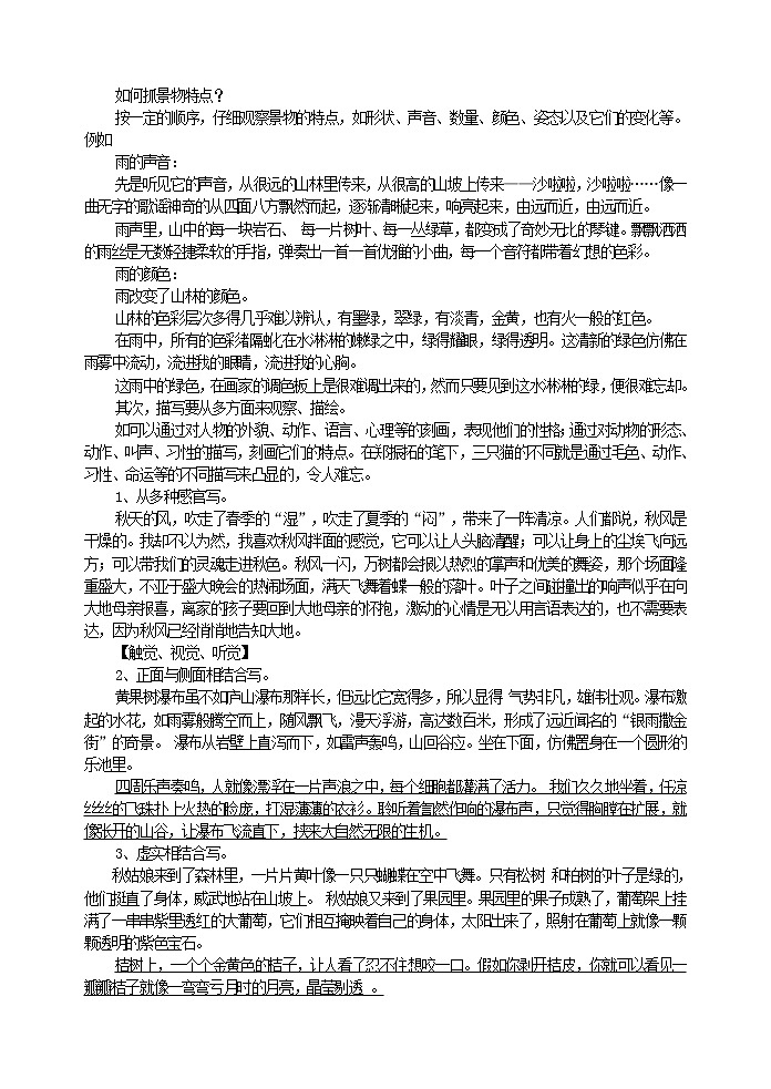 写作  描写要生动   配套教案02