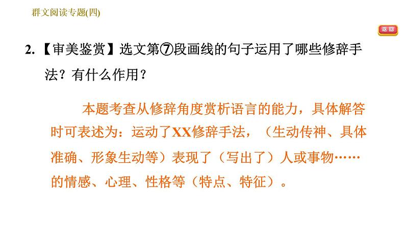 部编版八年级上册语文习题课件 第4单元 群文阅读专题（四）第6页