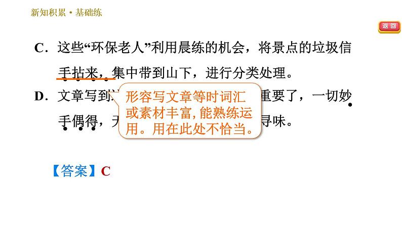 部编版八年级上册语文习题课件 第4单元 15 白杨礼赞08