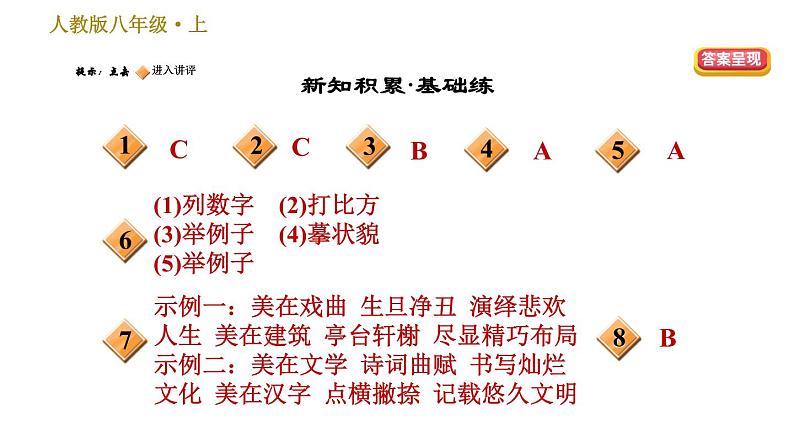 部编版八年级上册语文习题课件 第5单元 21 梦回繁华.第2页
