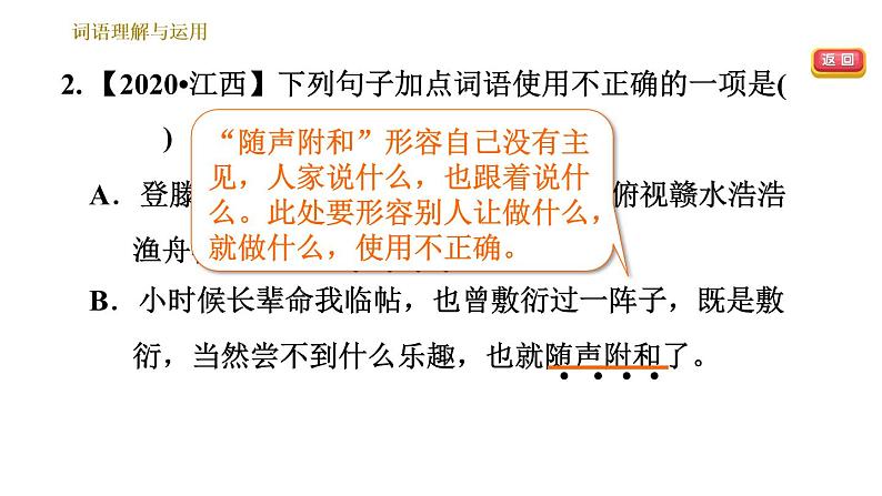部编版八年级上册语文 期末专题训练 习题课件05