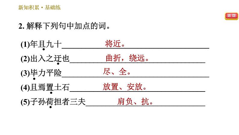 部编版八年级上册语文习题课件 第6单元 23 愚公移山第6页