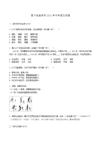 四川省宜宾市2021年中考语文真题 （含答案）