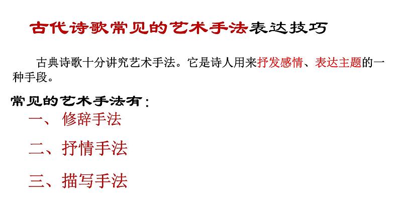 2022年中考复习之诗歌表现手法课件PPT第2页