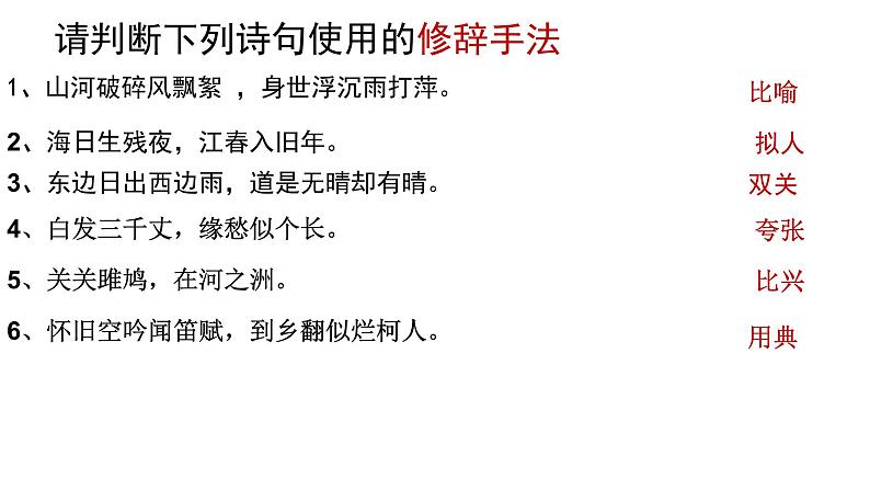 2022年中考复习之诗歌表现手法课件PPT第4页