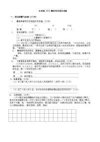 人教版新课标九年级语文下册期中测试题3[答案]