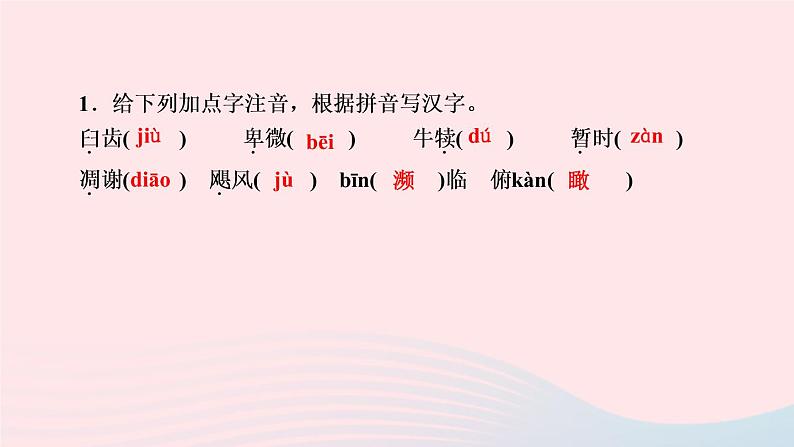 八年级语文上册第四单元16散文二篇作业课件第3页