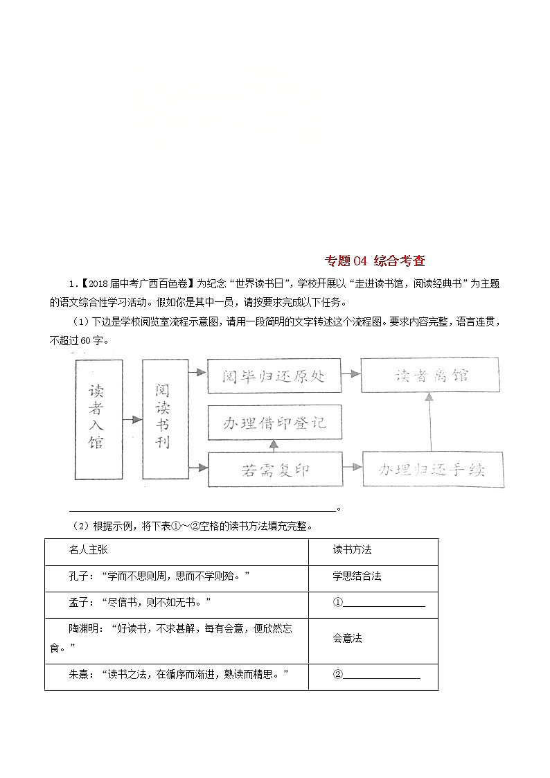 中考语文试题分项版解析汇编第04期专题04综合考查含解析第1页