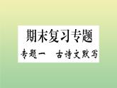 人教部编版 九年级语文上册期末复习专题一古诗文默写作业课件