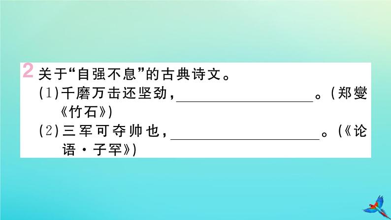 部编人教版九年级语文上册第二单元综合性学习作业课件第3页